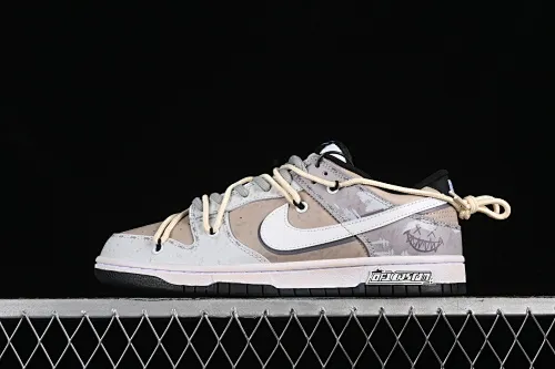 All Categories Nk SB Dunk Series Nk SB Dunk Low Low-top sneakers Nk Dunk Low "Joker" Speed ​​Space Destroyer White Gray SB strap low-top casual sneakers DD1391-100